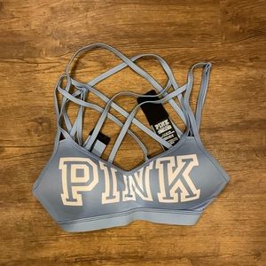 Pink Victoria’s Secret sports bra